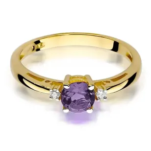 Goldener Diamantring EY-10 Amethyst | ergold