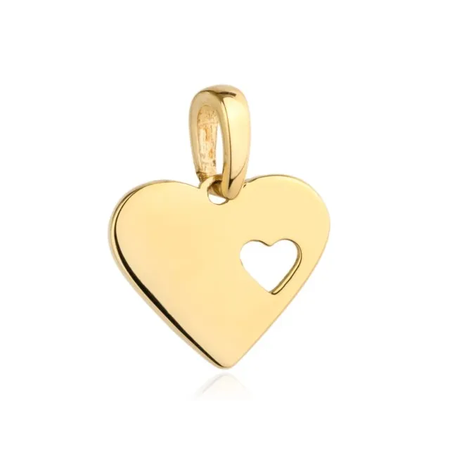 ⭐ Ein Anhänger eines goldenen Herzens im vollen Herzen ♥ von Ergold