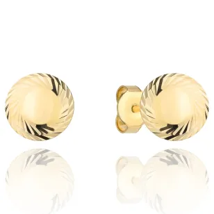 ⭐ Kolczyki złote kółko z diamentowanym brzegiem super lekkie ♥ Ergold