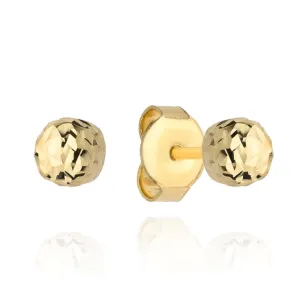 ⭐ Kolczyki kulki super lekkie diamentowane 7 mm pr. 333 ♥ Ergold