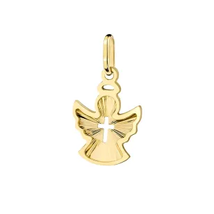 ⭐ Zawieszka złoty aniołek z krzyżykiem mniejszy ♥ Ergold
