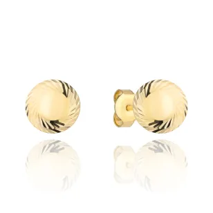 ⭐ Kolczyki złote kółko z diamentowanym brzegiem średnie super lekkie ♥ Ergold