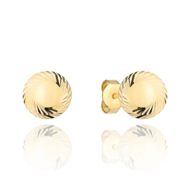 ⭐ Kolczyki złote kółko z diamentowanym brzegiem średnie super lekkie ♥ Ergold