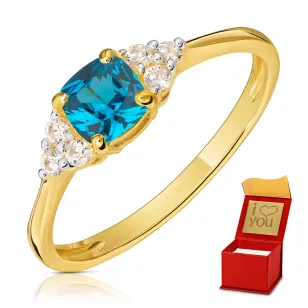 Goldring mit Strasssteinen SQUARE P2.1296 | ergold