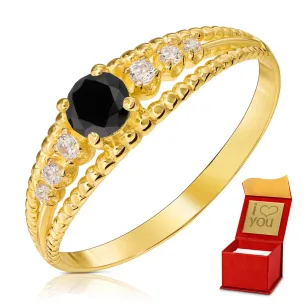 Goldring mit Strasssteinen SQUARE P2.1296 | ergold