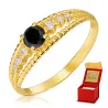 Goldring mit Strasssteinen SQUARE P2.1296 | ergold