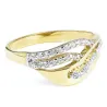 INTERWOVEN GOLD RING ZIRCONS P2.965 | ergold