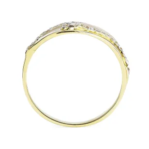 INTERWOVEN GOLD RING ZIRCONS P2.965 | ergold