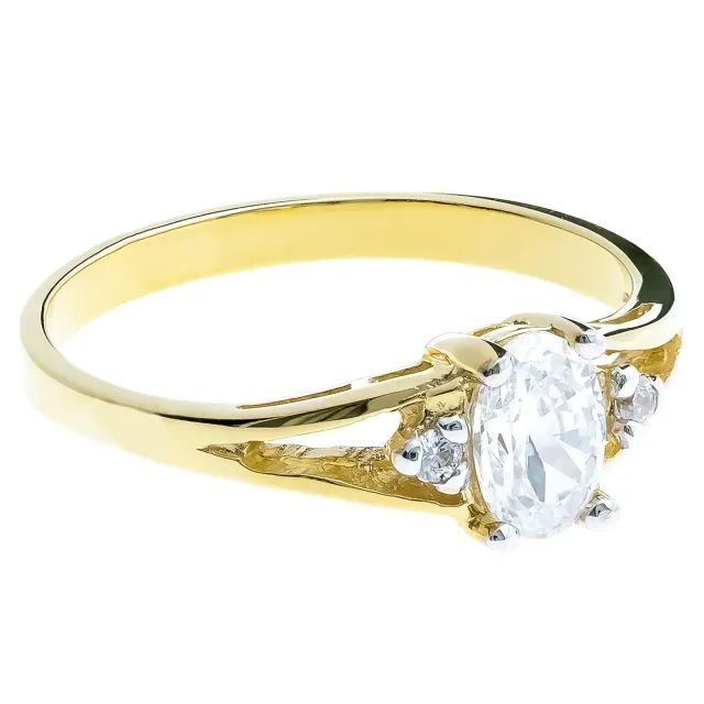 Eleganter Goldring mit Strasssteinen P2.1249 | ergold