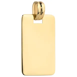 ⭐ Zawieszka wisiorek gładki prostokąt pod grawer pr. 585 ♥ Ergold