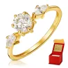 Goldring mit Strasssteinen SQUARE P2.1296 | ergold