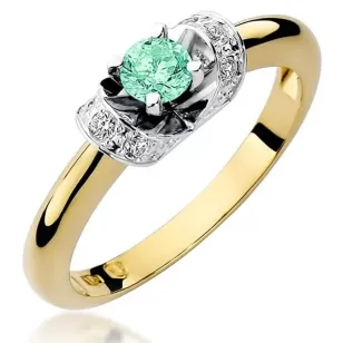Gold Diamantring EY-43 Emerald | ergold