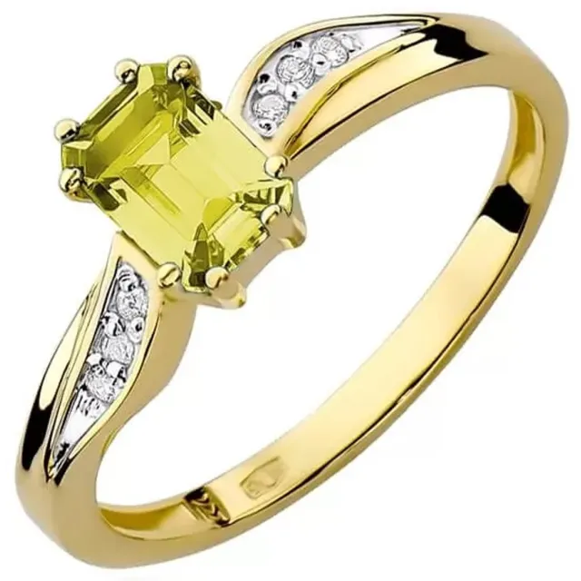 Goldener Diamantring EY-94 Zitronen-| ergold