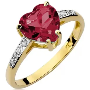 Gold Diamantring EY-31 Rubin | ergold