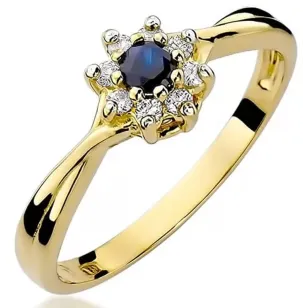 Gold Diamantring EY-72 Saphir | ergold