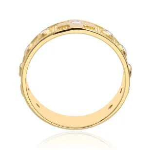 Goldring mit Strasssteinen SQUARE P2.1296 | ergold