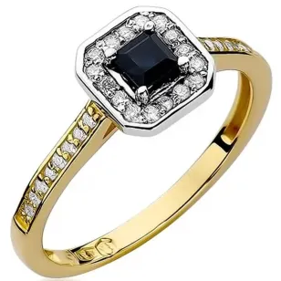 Gold Diamantring EY-315 Saphir | ergold
