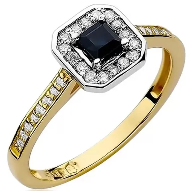 Gold Diamantring EY-315 Saphir | ergold
