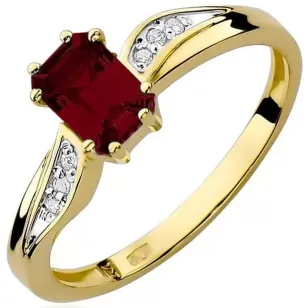 Goldener Diamantring EY-94 marineblau | ergold