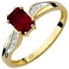 Goldener Diamantring EY-94 marineblau | ergold