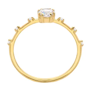 Goldring mit Strasssteinen SQUARE P2.1296 | ergold