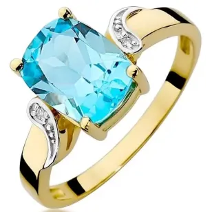 Goldener Diamantring EY-400 Topas | ergold