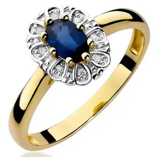 Gold Diamantring EY-304 Saphir | ergold