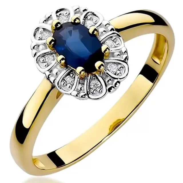Gold Diamantring EY-304 Saphir | ergold