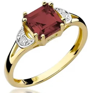 Goldener Diamantring EY-40B marineblauer | ergold