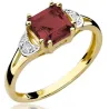 Goldener Diamantring EY-40B marineblauer | ergold