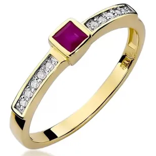 Gold Diamantring EY-327 Rubin | ergold