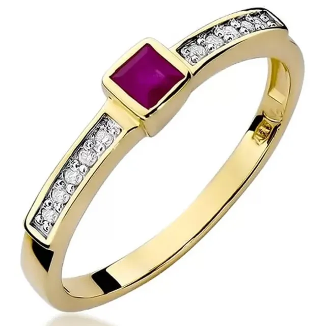 Gold Diamantring EY-327 Rubin | ergold