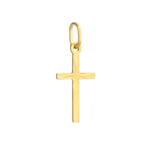 ⭐ Złoty krzyżyk diamentowany zawieszka mały pr. 585 ♥ Ergold
