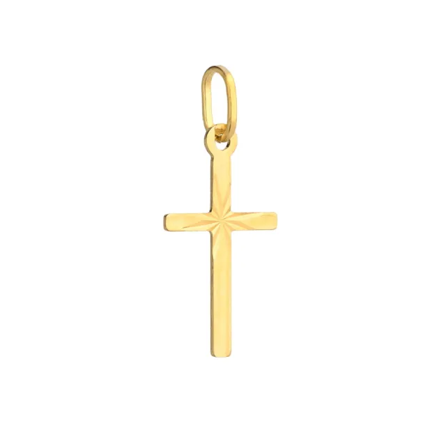 ⭐ Złoty krzyżyk diamentowany zawieszka mały pr. 585 ♥ Ergold