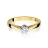 Złoty Pierścionek 585 z diamentem brylant 0,25ct