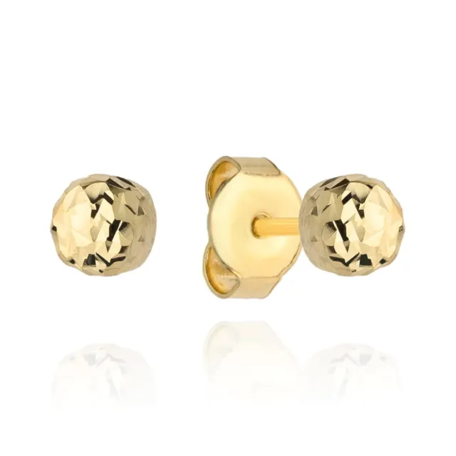 ⭐ Kolczyki kulki super lekkie diamentowane 7 mm ♥ Ergold