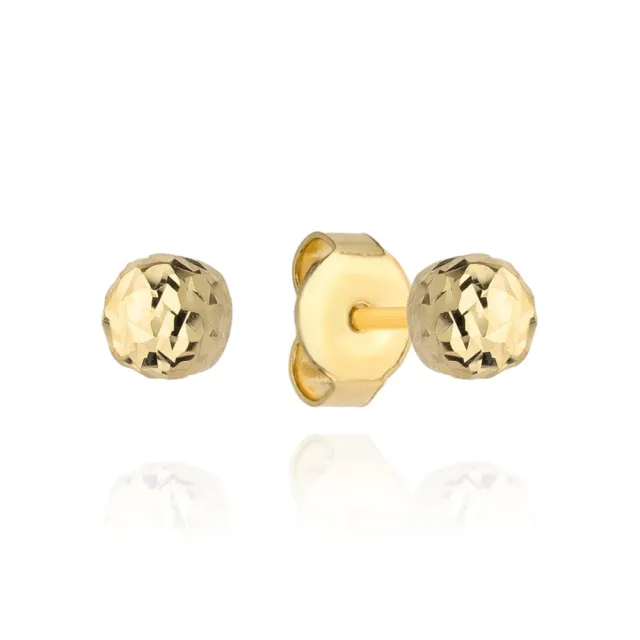 ⭐ Kolczyki kulki super lekkie diamentowane 5 mm pr. 333 ♥ Ergold