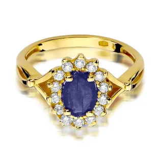 Goldener Diamantring EY-76 Saphir | ergold