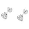 Złote kolczyki serca próba 585 z brylantem 0,17ct