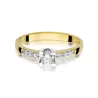 Złoty Pierścionek 585 z diamentem brylant 0,37ct