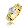 Złoty Pierścionek 585 z diamentem brylant 0,08ct