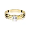 Złoty Pierścionek 585 z diamentem brylant 0,08ct