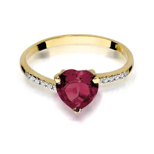 Złoty Pierścionek 585 z diamentem rubin 1,70ct