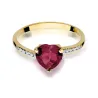 Złoty Pierścionek 585 z diamentem rubin 1,70ct