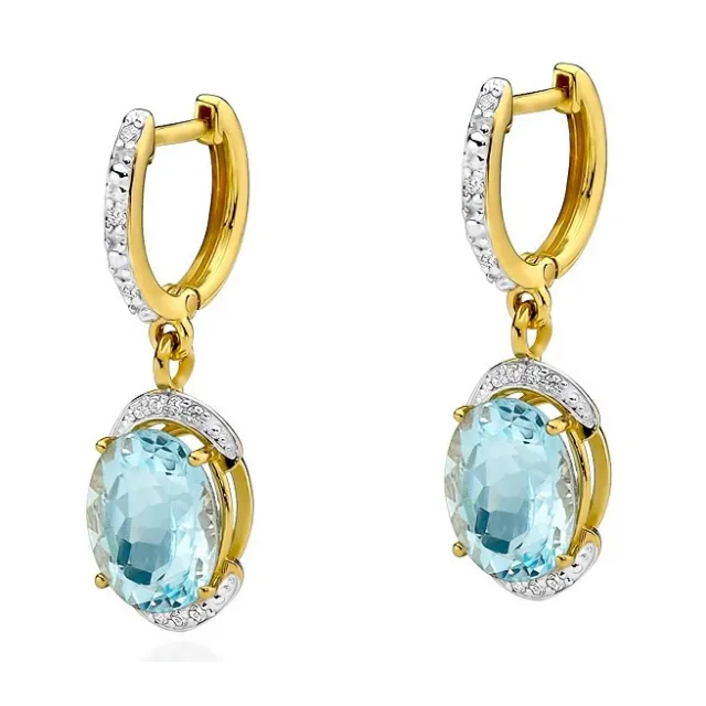 ZŁOTE KOLCZYKI Z BRYLANTEM | ERgold