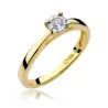 Złoty Pierścionek 585 z diamentem brylant 0,08ct