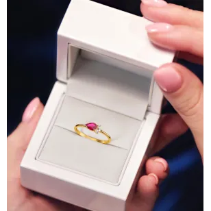 Goldring mit Strasssteinen SQUARE P2.1296 | ergold