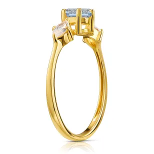 Goldring mit Strasssteinen SQUARE P2.1296 | ergold