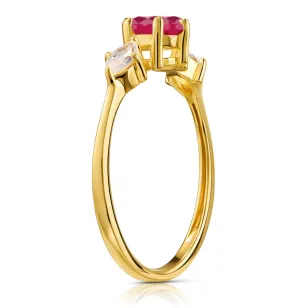 Goldring mit Strasssteinen SQUARE P2.1296 | ergold
