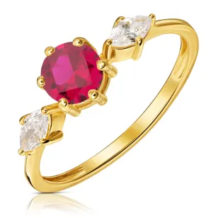 Goldring mit Strasssteinen SQUARE P2.1296 | ergold